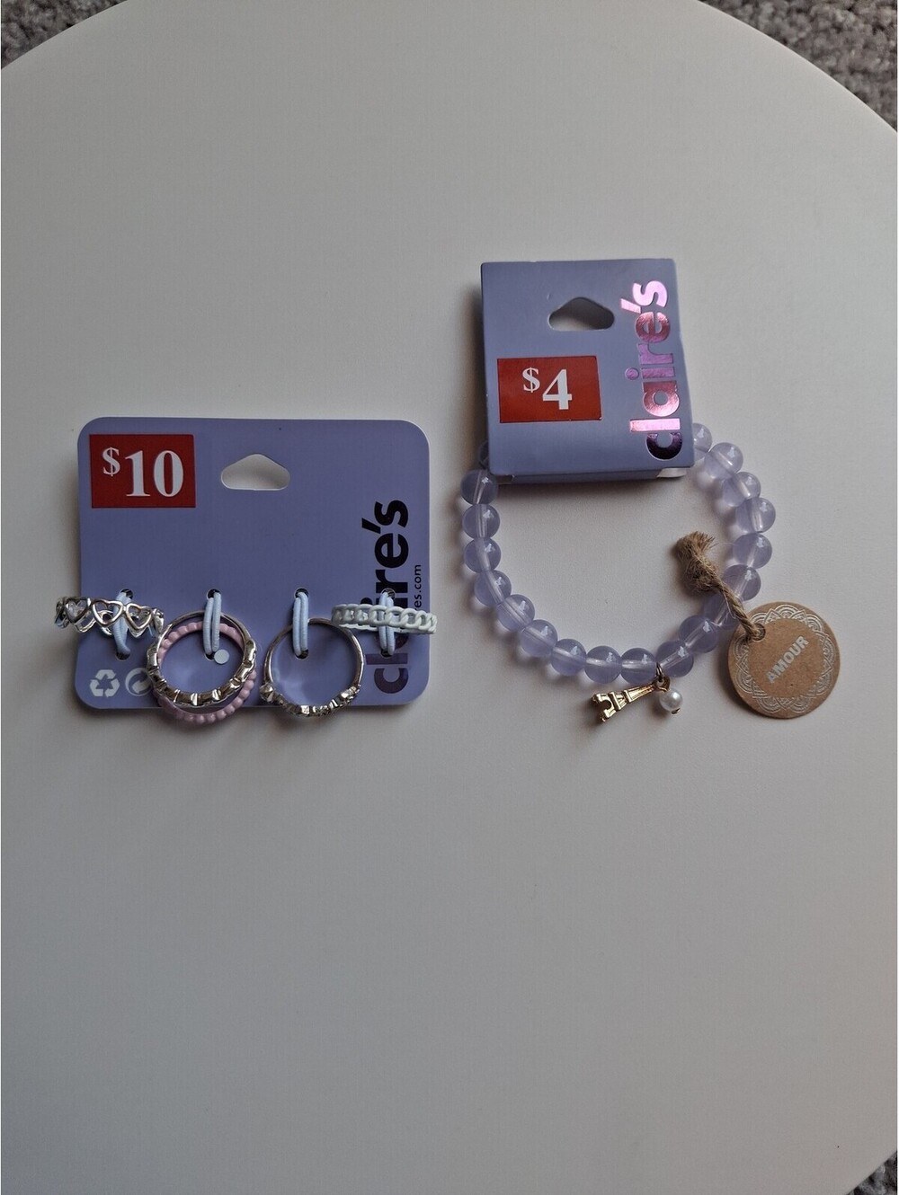 Claire's rings + bracelet NWT
